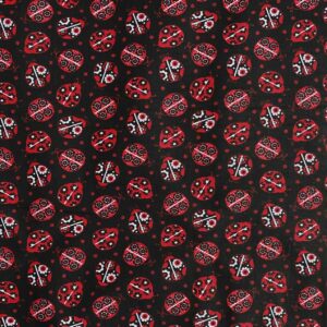 Pamučna tkanina - bubamare crna 0.80 m