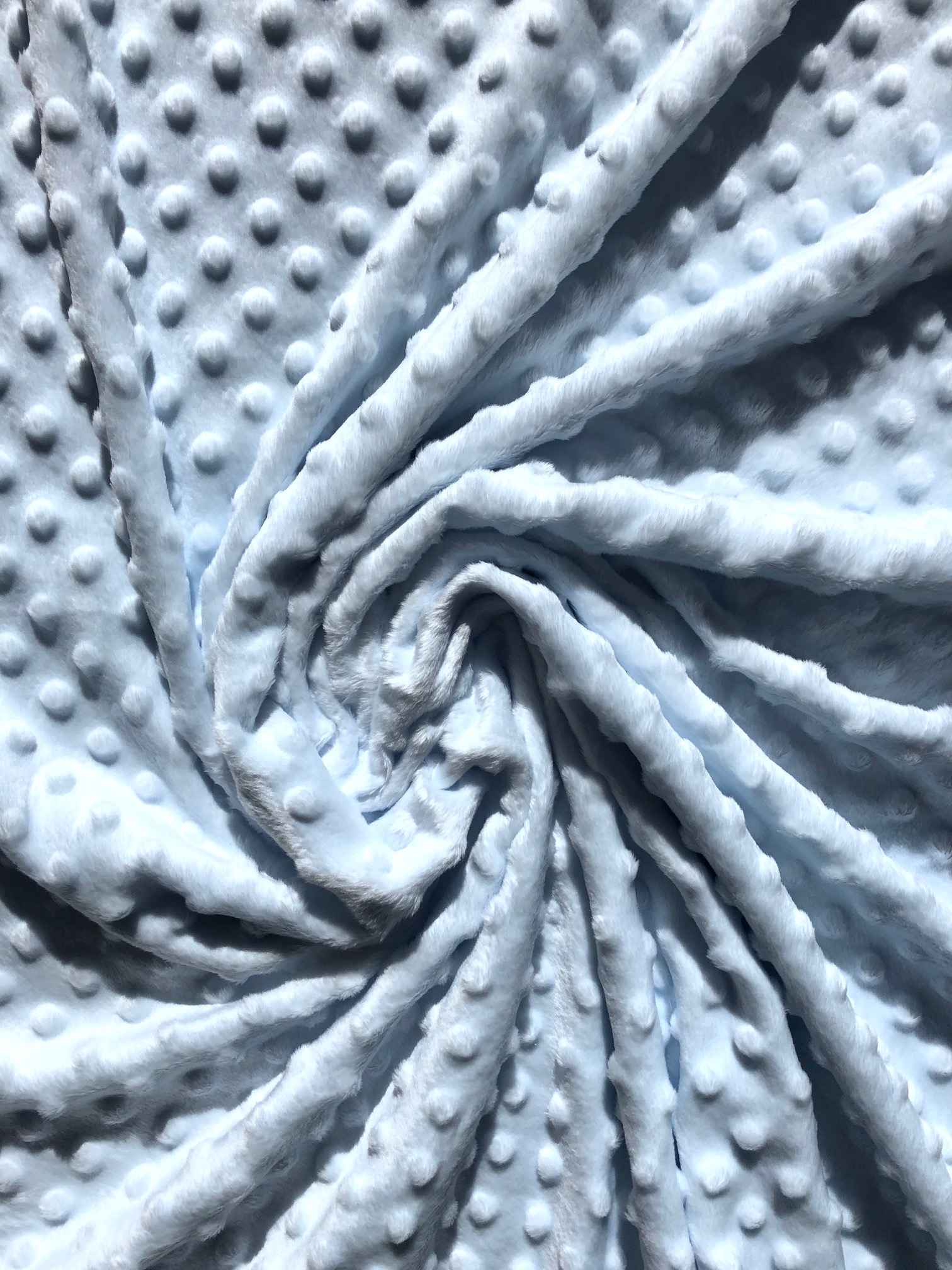 Velur minky - light blue