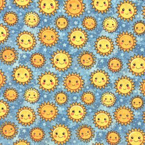 Pamučna tkanina - sunce